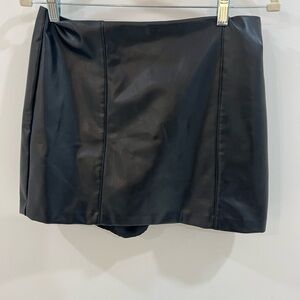 Black Leather Mini Skirt Abercrombie